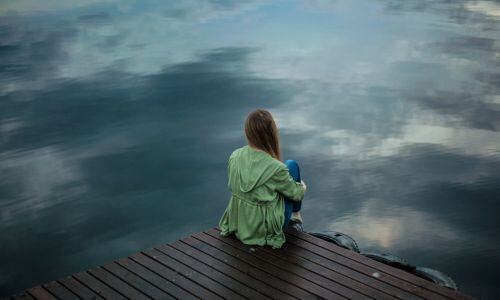 Woman on jetty